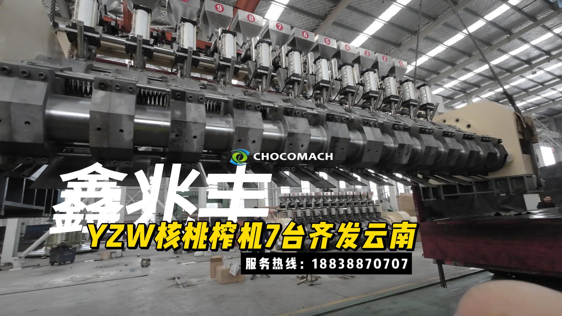 祝賀兆格環(huán)保鑫兆豐7臺（套）全自動核桃連續(xù)液壓冷榨榨油機發(fā)貨云南